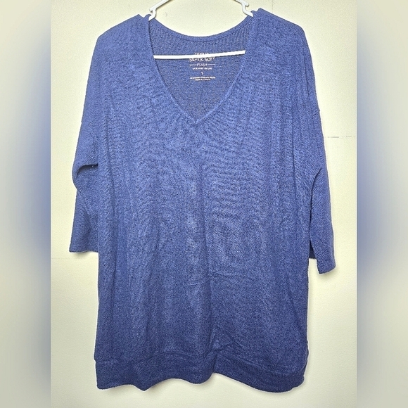 torrid Tops - Torrid Super Soft Plush V-Neck 3/4 Sleeve Top, Size 1